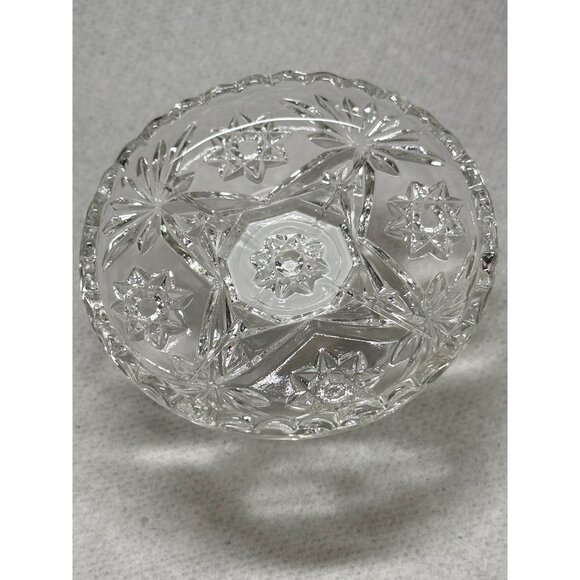 Hocking Glass Co Early American Prescut Coasters Ashtrays Clear Star of David - Picture 11 of 15